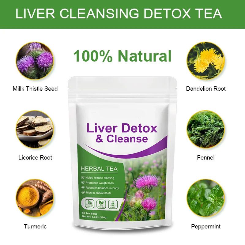 Milk Thistle Detox Tea — Liver, Kidney & Gut | 30 Teabags